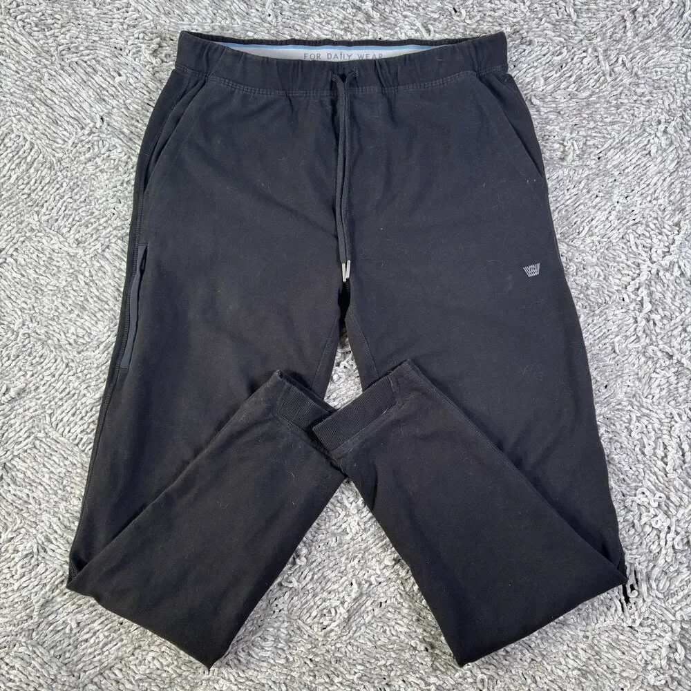 Mack Weldon For Daily Wear Pants Mens Medium TALL (MT) Black Activewear Training